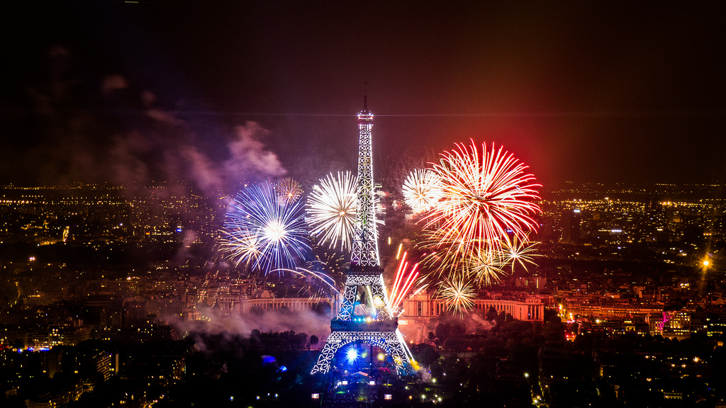 Paris Fireworks on quatorze juillet 2013